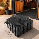 12 Pcs Horse Stall Mat 4 x 5.27 ft Plastic Stable Mat Interlocking