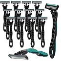 12 Pcs Men's Disposable Razors Bulk 3 Blade, Individually Wrapped
