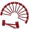 12 Pcs Mini/Large Wooden Gavels Bulk Halloween Prop, 6.89''x2.36''x1.38''