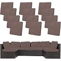 12 Pcs Outdoor Cushion Covers, Patio Sofa Cushion Covers Replacement