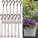 12 Pcs Plastic Plant Pot Hanger 14 Inch Red Hanging Basket Hook