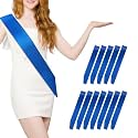 12 Pcs Sash Blank Satin Sash Party Favors Plain Sash Dark Blue Sash Bride to Be Sash Sashes for Birthday, Wedding, Graduation, DIY, Beauty Pageant, Hen Party, Homecoming, Make Your Own Sash