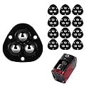 12 PCS Small Appliance Wheels Casters for Kitchen Appliances on The Countertop,Self Adhesive Mini Rollers/Sliders for Coffee Maker,Stand Mixers Blender, Air Fryers(Black)