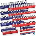 SEDY 12-Piece 1/4" 3/8" 1/2"-Drive SAE &amp; Metric Magnetic Socket Organizer Set (Holds 143 Sockets) -Detachable Tool Tray with 5mm Magnetic Base for Garage/Home(Sockets Not Included)