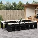 12-Piece Patio Dining Set with Black Poly