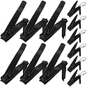 12 Pieces Nail Clippers Stainless Steel Set, Black