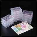 12 Pieces Rectangular Plastic Organizer Storage Box Containers with Thank You & Hearts Image Pattern on the Lid, 4.5 x 3.3 x 1.1 inch (Transparent)
