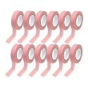 12 Rolls Colored Masking Tape 0.6in x 15yd, Pink for Painting Crafts Labels