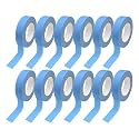 12 Rolls Colored Masking Tape 0.6in x 15yd, Light Blue for Crafts Labels
