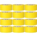 Oleitodh 12 Rolls Yellow Painters Tape Bulk 2 inch x 660 Yards, Painters Masking Tape No Residue Wall Painting Tape Artist Tape Trim Edge Finishing Tape for Wall Painting Decoration DIY Supplies