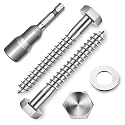 (12-Set) 5/16 x 2-1/2" Lag Bolts for Wood, Stainless Steel Heavy Duty Hex Head Lag Screws, ASME B18.2.1 Commercial/Industrial Grade Mounting Screws Bolts Kit by Marysino