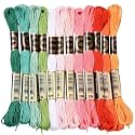 12 Skeins 105 Yards Orange Embroidery Floss Thread for Bracelet