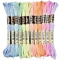 12 Skeins 105 Yards Macaroon Embroidery Floss String for Jewelry