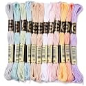 12 Skeins 105 Yards Macaron Pink Embroidery Thread for Knitting