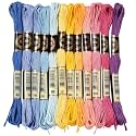 12 Skeins 105 Yards Variegated Rainbow Embroidery Floss for Craft