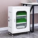 12-Slot Smartphone Charging Cabinet, USB Rechargeable Storage Cart for Secure Device Management in Schools, Churches, Airports - Mobile Device Organizer &amp; Charging Station
