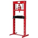 20 Ton H-Frame Benchtop Hydraulic Shop Press, Pneumatic Compatible (Red)