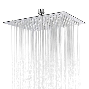 12 x 12 stainless steel 304 shower head 12 inch shower head for bathroom 12 inch easy self installation 1 set silver