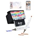 120 Colors Alcohol Markers with Free APP Dual Tip Art Coloring Markers Set