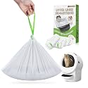 120 Count Cat Litter Bags for Litter Box Robot 4/3/5, Pre-Separated Thick Self-Cleaning Litter Box Liners, Heavy Duty Drawstring Litter Bags for Automatic Litter Box, 26.4" x 15.7"