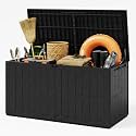 120 Gallon Deck Box Outdoor Storage Box Storage Container Package Delivery Boxes for Patio Cushions, Garden Tools, Package Delivery Boxes for Outside