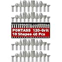 120 Grit Diamond Grinding Bits,40 Pcs Stone Carving Drill Bits