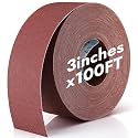 120 Grit Sandpaper Roll for Drum Sander, 3"x100 ft Emery Sand Paper