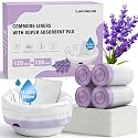 120 Pack Bedside Commode Liners with Absorbent Pads,Portable Potty Bags