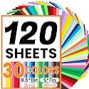 120 Sheets Colored Paper 8.5" X 11" & 5" X 7" Construction Paper