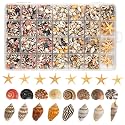 1200 PCS Tiny Seashells – 21 Starfish 18 Kinds Bulk Beach Set