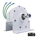 12000W Low Speed Ac Alternator Generators with Base Use for Wind Turbine Water Turbine, 8000 Watt Permanent Magnet Generator Head, 3 Phase Gearless 12V Low RPM Generator 48V
