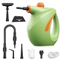 1200W Handheld Steam Cleaner, Portable Steamer for Cleaning with Detergent Container and Safety Lock, Pressurized Hand Held Steamer for Home, Kitchen, Bathroom, Car, Windows and Floors (Green)