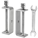 120MM 304 Heavy Duty Stainless Steel C Clamps Tiger Clamp Woodworking Clamp,Features Stable Wide Jaws and Protective Pads (2 Pcs)