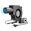 120mm Mini Blower Fan, AC 110V 220V DC 12V Blower Cooling Fan withDC Brushless Motor for Receiver DVR for Modem 100‑240V