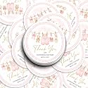 120pcs It's a Girl Pink Baby Shower Clothes Thank You Stickers Seals 2 Inch