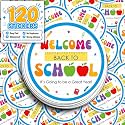 120pcs Back to School Stickers - Happy First Day of School Stickers 2 Inch
