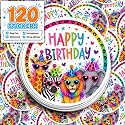 120pcs Happy Birthday Stickers Round Cute Birthday Seals 2 Inch