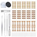 120pcs Ingrown Toenail Removal Kit, Professional Ingrown Toenail Corrector Kit, 3 Types Shaped Strips Toenail Stickers with 5 Pedicure Tools, Effective Removal of Ingrown Toenails
