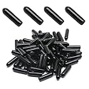 Bonsicoky Screw Thread Protectors, 3mm ID, Black, 120Pcs