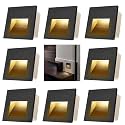 120V Indoor Outdoor Recessed Step Lights for Stair Warm White 8Pack