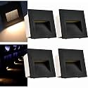 Arotelicht 120V Waterproof Recessed Step Lights for Stair,Deck Warm White