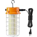 120W LED Temporary Work Light 18000LM Construction Lights 5000K Led Work Light IP67 Dust Waterproof Portable Lights with Stainless Steel Guard Hook for Factory Mine Wharf Job Site Garage Temp Lighting