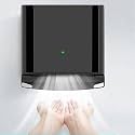 1250W Automatic Induction Hand Dryer - High-Speed 80m/s Electric Bathroom Hand Dryer with Adjustable Hot & Cold Temperature for Toilets, Black Finish