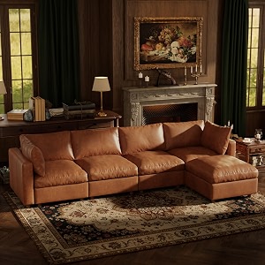 128 Faux Leather Modular Sectional Sofa with