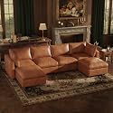 1283939 Faux Leather Modular Sectional Sofa with