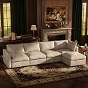 1283939 Faux Leather Modular Sectional Sofa with