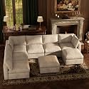 1283939 Faux Leather Modular Sectional Sofa with