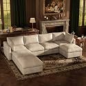 1283939 Faux Leather Modular Sectional Sofa with