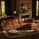 1283939 Faux Leather Modular Sectional Sofa with