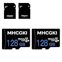 128GB Micro Memory Card High Speed MINI Card Class 10 TF Card with Adapter for Dash Cam,Camera,Smartphone,Tablet 128GB-2PACK